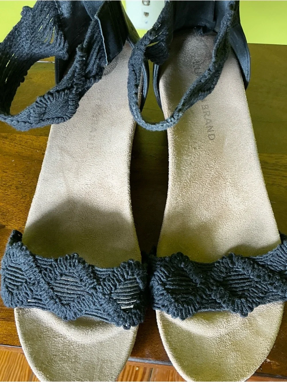 Lucky Brand Kaydn Crochet Wedge Heels